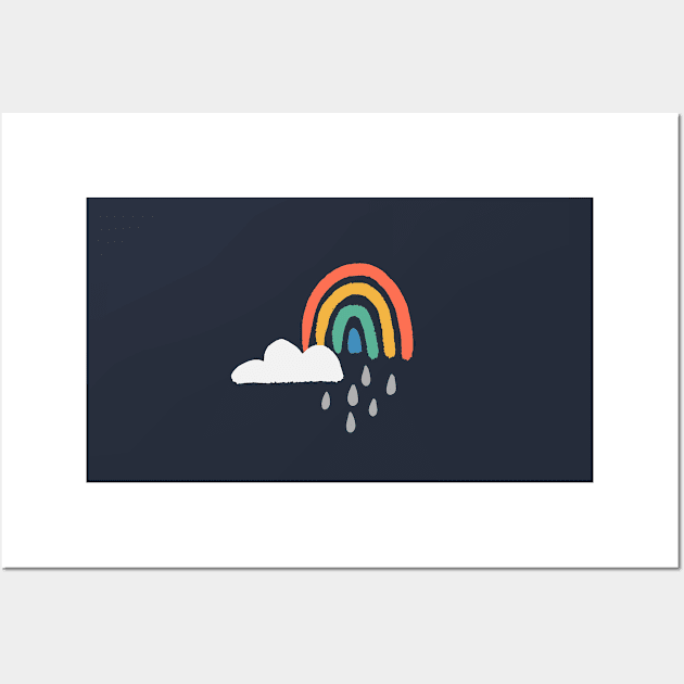 Rainy Rainbows Wall Art by latheandquill